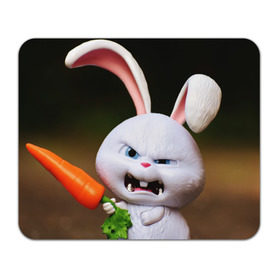 Коврик прямоугольный с принтом Злой кролик 2 в Тюмени, натуральный каучук | размер 230 х 185 мм; запечатка лицевой стороны | Тематика изображения на принте: животные | злой | игрушка | кролик | мультфильм | тайная жизнь домашних животных