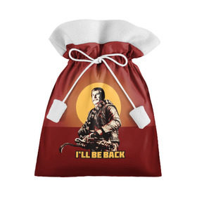 Подарочный 3D мешок с принтом Сталин: I`ll Be Back в Тюмени, 100% полиэстер | Размер: 29*39 см | Тематика изображения на принте: история | о.м.с.к. | революция | ссср | сталин | супергерои
