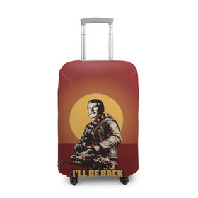 Чехол для чемодана 3D с принтом Сталин: I`ll Be Back в Тюмени, 86% полиэфир, 14% спандекс | двустороннее нанесение принта, прорези для ручек и колес | история | о.м.с.к. | революция | ссср | сталин | супергерои