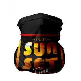 Бандана-труба 3D с принтом Sunset Time в Тюмени, 100% полиэстер, ткань с особыми свойствами — Activecool | плотность 150‒180 г/м2; хорошо тянется, но сохраняет форму | Тематика изображения на принте: fashion | sunset | trend