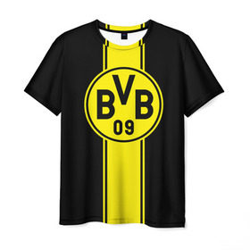 Мужская футболка 3D с принтом BVB в Тюмени, 100% полиэфир | прямой крой, круглый вырез горловины, длина до линии бедер | borussia dortmund | боруссия дортмунд | бундеслига | германия | футбол | футболист