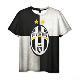 Мужская футболка 3D с принтом Juventus FC в Тюмени, 100% полиэфир | прямой крой, круглый вырез горловины, длина до линии бедер | juve | италия | клуб | фк | футбол | футбольный | ювентус