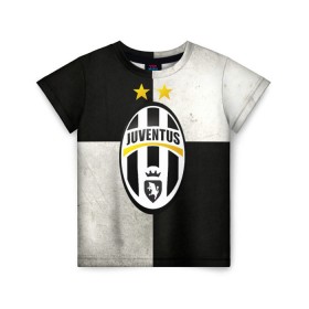 Детская футболка 3D с принтом Juventus FC в Тюмени, 100% гипоаллергенный полиэфир | прямой крой, круглый вырез горловины, длина до линии бедер, чуть спущенное плечо, ткань немного тянется | juve | италия | клуб | фк | футбол | футбольный | ювентус