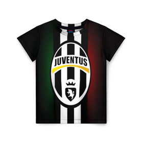 Детская футболка 3D с принтом Juventus FC в Тюмени, 100% гипоаллергенный полиэфир | прямой крой, круглый вырез горловины, длина до линии бедер, чуть спущенное плечо, ткань немного тянется | juve | италия | клуб | фк | футбол | футбольный | ювентус