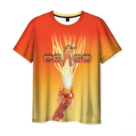 Мужская футболка 3D с принтом Dragon lore cs go в Тюмени, 100% полиэфир | прямой крой, круглый вырез горловины, длина до линии бедер | counter | cs | go | strike