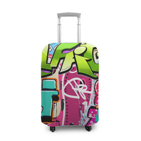 Чехол для чемодана 3D с принтом Граффити в Тюмени, 86% полиэфир, 14% спандекс | двустороннее нанесение принта, прорези для ручек и колес | балон | граффити | краски | молодежь | рисунок | стена | стиль | улица | уличный образ