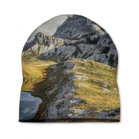 Шапка 3D с принтом Свежий воздух в Тюмени, 100% полиэстер | универсальный размер, печать по всей поверхности изделия | Тематика изображения на принте: горы. природа | красота | пейзаж | свежесть | скалы