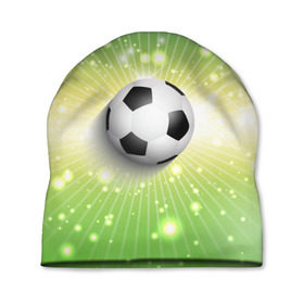 Шапка 3D с принтом Футбольный мяч 3 в Тюмени, 100% полиэстер | универсальный размер, печать по всей поверхности изделия | игра | кубок | мяч | спорт | футбол