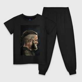 Детская пижама хлопок с принтом Ragnar Lodbrock в Тюмени, 100% хлопок |  брюки и футболка прямого кроя, без карманов, на брюках мягкая резинка на поясе и по низу штанин
 | ragnar lodbrock | vikings | викинги | рагнар лодброк
