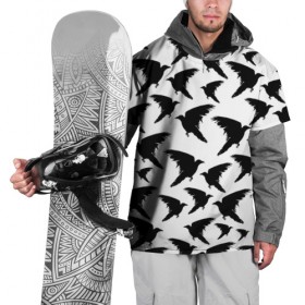 Накидка на куртку 3D с принтом Вороны в Тюмени, 100% полиэстер |  | Тематика изображения на принте: ворон | игра | престолов