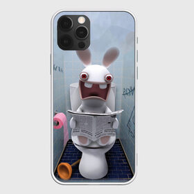 Чехол для iPhone 12 Pro Max с принтом Кролик с газетой в Тюмени, Силикон |  | rabbids | вантуз | горшок | зайцы засранцы | заяц | туалет