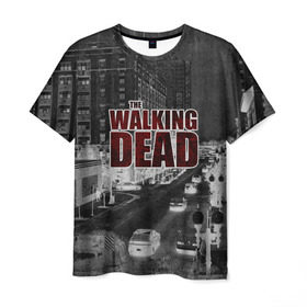 Мужская футболка 3D с принтом The Walking Dead в Тюмени, 100% полиэфир | прямой крой, круглый вырез горловины, длина до линии бедер | 