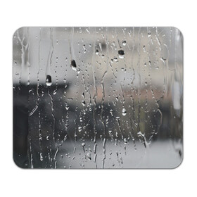 Коврик прямоугольный с принтом Капли на стекле в Тюмени, натуральный каучук | размер 230 х 185 мм; запечатка лицевой стороны | дождь | капли | осень | стекло