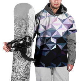 Накидка на куртку 3D с принтом Lowpoly Pattern в Тюмени, 100% полиэстер |  | Тематика изображения на принте: polygon | абстракция | серый