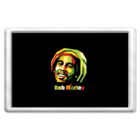 Магнит 45*70 с принтом Bob Marley в Тюмени, Пластик | Размер: 78*52 мм; Размер печати: 70*45 | боб марли | регги