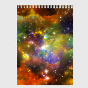 Скетчбук с принтом Звёздный мир в Тюмени, 100% бумага
 | 48 листов, плотность листов — 100 г/м2, плотность картонной обложки — 250 г/м2. Листы скреплены сверху удобной пружинной спиралью | вселенная | галактика | звёзды | космическое пространство | космос | созвездие