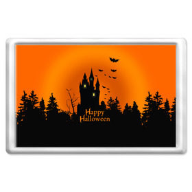 Магнит 45*70 с принтом Halloween в Тюмени, Пластик | Размер: 78*52 мм; Размер печати: 70*45 | cat | dark | halloween | вамп | вампир | ведьма | готика | кот | кошка | магия | ночь | тыква | хэллоуин