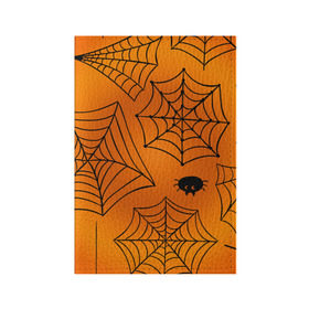 Обложка для паспорта матовая кожа с принтом Halloween в Тюмени, натуральная матовая кожа | размер 19,3 х 13,7 см; прозрачные пластиковые крепления | Тематика изображения на принте: cat | dark | halloween | вамп | вампир | ведьма | готика | кот | кошка | магия | ночь | тыква | хэллоуин