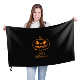 Флаг 3D с принтом Halloween в Тюмени, 100% полиэстер | плотность ткани — 95 г/м2, размер — 67 х 109 см. Принт наносится с одной стороны | cat | dark | halloween | вамп | вампир | ведьма | готика | кот | кошка | магия | ночь | тыква | хэллоуин