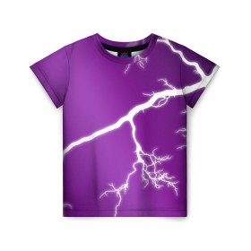 Детская футболка 3D с принтом cs:go - Lightning strike в Тюмени, 100% гипоаллергенный полиэфир | прямой крой, круглый вырез горловины, длина до линии бедер, чуть спущенное плечо, ткань немного тянется | cs | csgo | lightning strike | го | кс | удар молнии