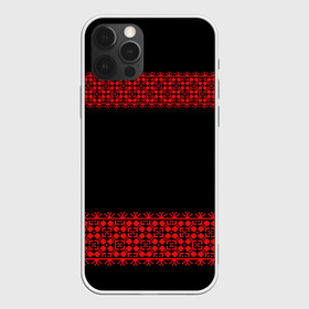 Чехол для iPhone 12 Pro с принтом Славянский орнамент (на чёрном) в Тюмени, силикон | область печати: задняя сторона чехла, без боковых панелей | орнамент | россия | славяне | узор