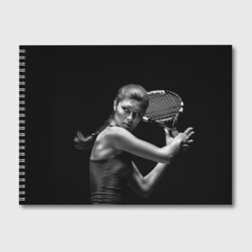 Альбом для рисования с принтом Ответный удар в Тюмени, 100% бумага
 | матовая бумага, плотность 200 мг. | мяч | новинки | ракетка | спорт | теннис | удар