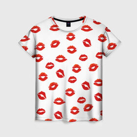 Женская футболка 3D с принтом Поцелуйчики в Тюмени, 100% полиэфир ( синтетическое хлопкоподобное полотно) | прямой крой, круглый вырез горловины, длина до линии бедер | background | bride | corporate | groom | kiss | lips | wedding | губы | жених | корпоративный | любимая | любимый | любовь | невеста | поцелуй | свадьба | страсть | фон