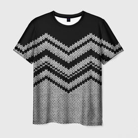 Мужская футболка 3D с принтом Узорная вышивка в Тюмени, 100% полиэфир | прямой крой, круглый вырез горловины, длина до линии бедер | Тематика изображения на принте: свитер