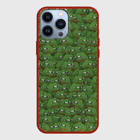 Чехол для iPhone 13 Pro Max с принтом Грустные лягушки в Тюмени,  |  | Тематика изображения на принте: frog | mem | sad | мем