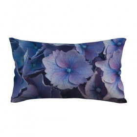 Подушка 3D антистресс с принтом Синие цветочки в Тюмени, наволочка — 100% полиэстер, наполнитель — вспененный полистирол | состоит из подушки и наволочки на молнии | синий | сиреневый | цветок | цветы