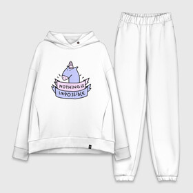 Женский костюм хлопок Oversize с принтом unicorn в Тюмени,  |  | tmblr | tumbler | unicorn | единорог