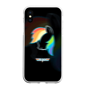 Чехол для iPhone XS Max матовый с принтом My Little Pony в Тюмени, Силикон | Область печати: задняя сторона чехла, без боковых панелей | dash | rainbow | пони | радуга