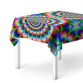 Скатерть 3D с принтом Grazy fractal в Тюмени, 100% полиэстер (ткань не мнется и не растягивается) | Размер: 150*150 см | fraktal | luxury | premium | vip | премиум | фрактал | эксклюзив