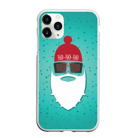 Чехол для iPhone 11 Pro матовый с принтом Санта хипстер в Тюмени, Силикон |  | Тематика изображения на принте: борода | дед мороз | новый год | подарок на новый год | санта | санта хипстер | снег | снежинки | хипстер