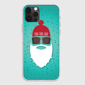 Чехол для iPhone 12 Pro Max с принтом Санта хипстер в Тюмени, Силикон |  | Тематика изображения на принте: борода | дед мороз | новый год | подарок на новый год | санта | санта хипстер | снег | снежинки | хипстер