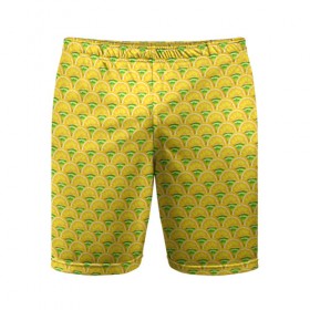Мужские шорты 3D спортивные с принтом Текстура лимон-лайм в Тюмени,  |  | Тематика изображения на принте: еда | лайм | лимон | мода | стиль | текстура