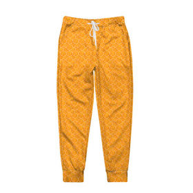 Мужские брюки 3D с принтом Текстура апельсин в Тюмени, 100% полиэстер | манжеты по низу, эластичный пояс регулируется шнурком, по бокам два кармана без застежек, внутренняя часть кармана из мелкой сетки | Тематика изображения на принте: orange | апельсин | еда | мода | стиль | текстура