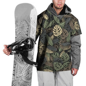 Накидка на куртку 3D с принтом Тропический камуфляж в Тюмени, 100% полиэстер |  | Тематика изображения на принте: джунгли | камуфляж | листья | милитари | монстера | пальма | природа