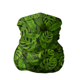 Бандана-труба 3D с принтом Тропические листья в Тюмени, 100% полиэстер, ткань с особыми свойствами — Activecool | плотность 150‒180 г/м2; хорошо тянется, но сохраняет форму | джунгли | монстера | пальма | растения | тропики