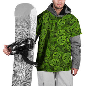 Накидка на куртку 3D с принтом Тропические листья в Тюмени, 100% полиэстер |  | Тематика изображения на принте: джунгли | монстера | пальма | растения | тропики