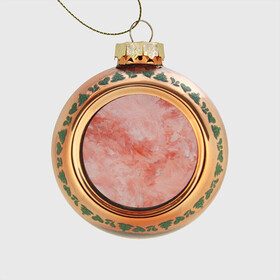 Стеклянный ёлочный шар с принтом Розовый мрамор - Венец в Тюмени, Стекло | Диаметр: 80 мм | каменный | камень | мрамор | мраморный | розовый мрамор