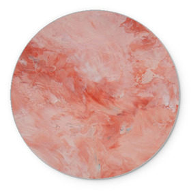 Коврик круглый с принтом Розовый мрамор - Венец в Тюмени, резина и полиэстер | круглая форма, изображение наносится на всю лицевую часть | каменный | камень | мрамор | мраморный | розовый мрамор