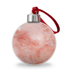 Ёлочный шар с принтом Розовый мрамор - Венец в Тюмени, Пластик | Диаметр: 77 мм | Тематика изображения на принте: каменный | камень | мрамор | мраморный | розовый мрамор