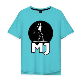Мужская футболка хлопок Oversize с принтом Майкл Джексон в Тюмени, 100% хлопок | свободный крой, круглый ворот, “спинка” длиннее передней части | michael jackson | mj | король | майкл джексон | поп музыка