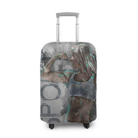 Чехол для чемодана 3D с принтом Фитоняшка в Тюмени, 86% полиэфир, 14% спандекс | двустороннее нанесение принта, прорези для ручек и колес | fitness