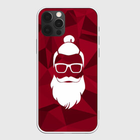Чехол для iPhone 12 Pro Max с принтом Санта хипстер в Тюмени, Силикон |  | Тематика изображения на принте: 2017 | борода | дед мороз | новый год | подарок на новый год | санта | санта хипстер | снег | снежинки | хипстер