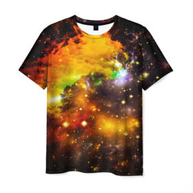 Мужская футболка 3D с принтом Восхитительный космос в Тюмени, 100% полиэфир | прямой крой, круглый вырез горловины, длина до линии бедер | Тематика изображения на принте: вселенная | галактика | звёзды | космическое пространство | космос | созвездие