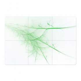 Магнитный плакат 3Х2 с принтом Паутина зеленая в Тюмени, Полимерный материал с магнитным слоем | 6 деталей размером 9*9 см | абстракция | зеленый | линии | объем | стиль | узор | черный