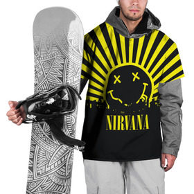 Накидка на куртку 3D с принтом Nirvana в Тюмени, 100% полиэстер |  | cobain | kurt | кобейн | курт | нирвана