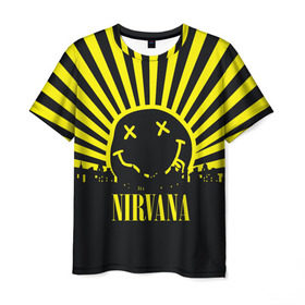 Мужская футболка 3D с принтом Nirvana в Тюмени, 100% полиэфир | прямой крой, круглый вырез горловины, длина до линии бедер | Тематика изображения на принте: cobain | kurt | кобейн | курт | нирвана